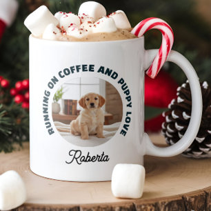 Taza De Café Corriendo con Café y Amor de Cachorro, Foto Person