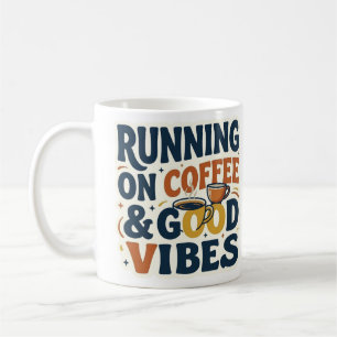 Taza De Café Corriendo con Café y Buenos Sentimientos Amante Di