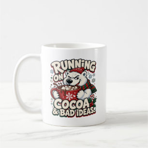 Taza De Café Corriendo con Cocoa y malas ideas Oso divertido de