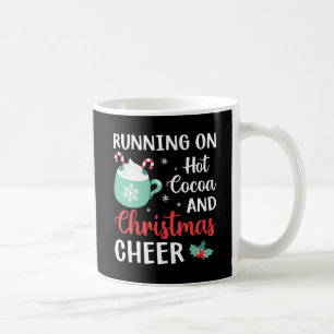Taza De Café Corriendo con el cacao caliente y los Navidades vi