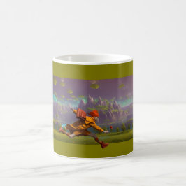 Taza De Café Corriendo con una flor