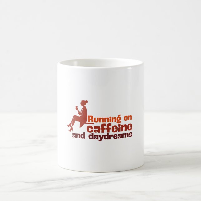 Taza De Café Corriendo en cafeína y Drydreame (Centro)