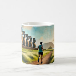 Taza De Café Corriendo en Isla de Pascua