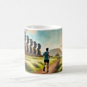 Taza De Café Corriendo en Isla de Pascua
