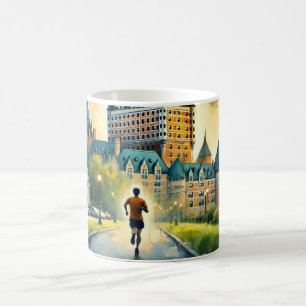 Taza De Café Corriendo en Quebec City Chateau Frontenac