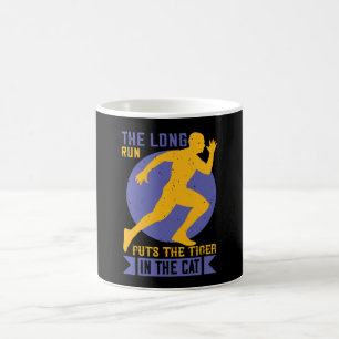 Taza De Café Corriendo - Largo tiempo pone tigre en el gato