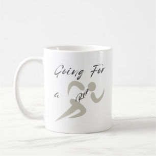 Taza De Café Corriendo, Regalo de Hobby para Corredores Minimal