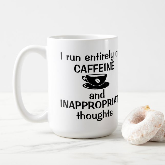 Taza De Café Corro completamente en cafeína (Con donut)