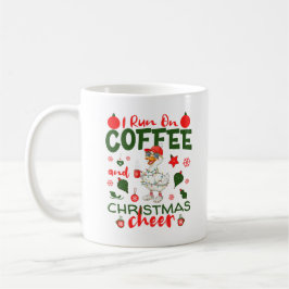 Taza De Café Corro con café y alegría navideña Pato divertido 