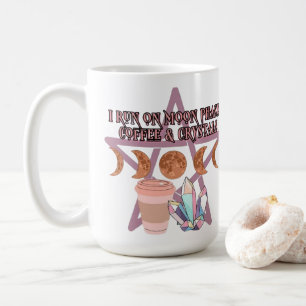 Taza De Café Corro en fases lunares, café y cristales