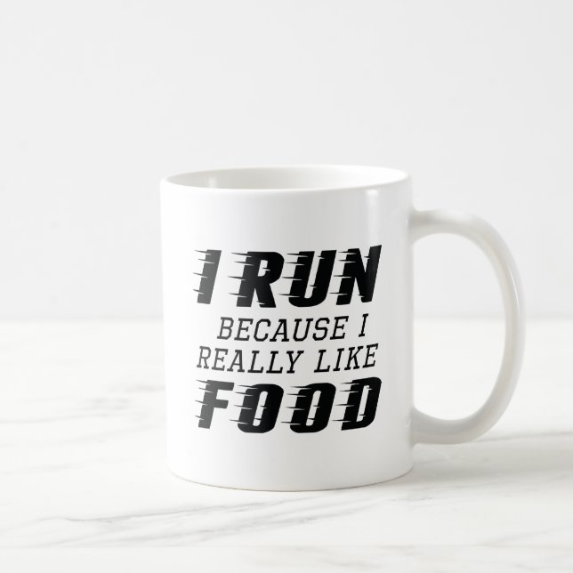 Taza De Café Corro la comida (Derecha)