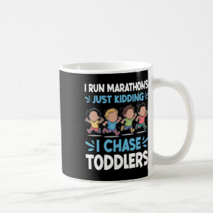 Taza De Café Corro Maratón Solo Bromeo Persigo Niños de Guarder
