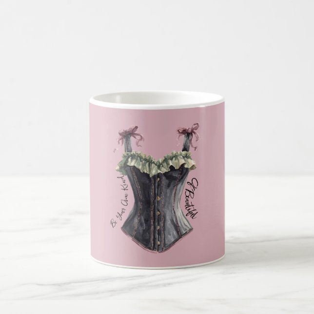 Taza De Café Corsé Bugundy Negro Verde (Centro)
