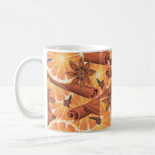 Taza De Café Corta Mano Dibujada Lemon Slices
