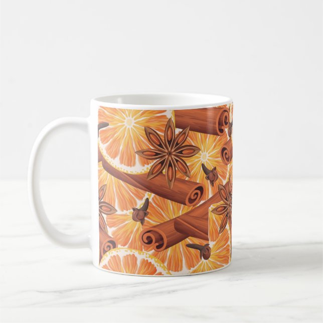 Taza De Café Corta Mano Dibujada Lemon Slices (Izquierda)