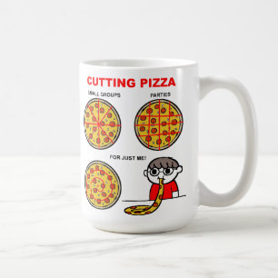 Taza De Café Cortar Pizza Funny Mug