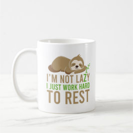 Taza De Café Corte Brown Sloth No soy perezoso