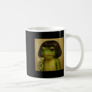Taza De Café Corte de pelo divertido de rana Bob fumando meme p