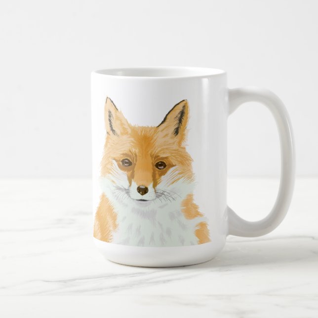 Taza De Café Corte Little Red Fox - transparente. (Derecha)