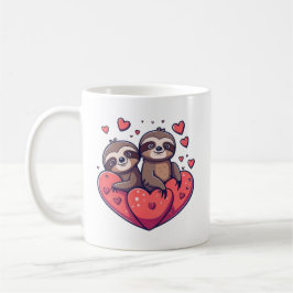 Taza De Café Corte Sloths Valentine