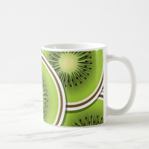 Taza De Café Cortes de fruta kiwi funky