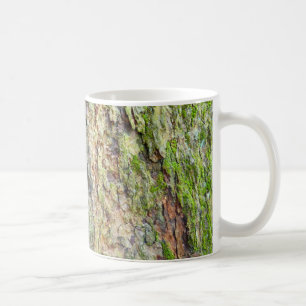Taza De Café Corteza de árbol cubierta de musgo