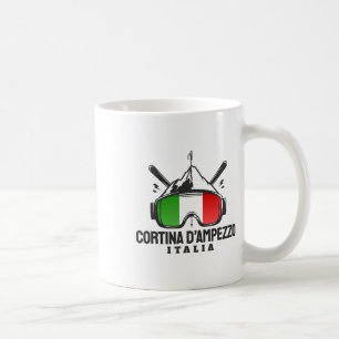 Taza De Café Cortina D'ampezzo Italia Resort de Esquí Retro Esq