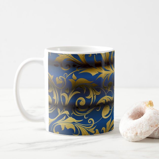 Taza De Café Cortinas doradas 1 (Con donut)
