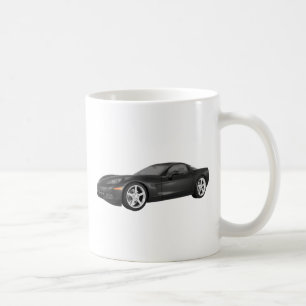 Taza De Café Corvette 2008: Coche de deportes: Acabado en negro