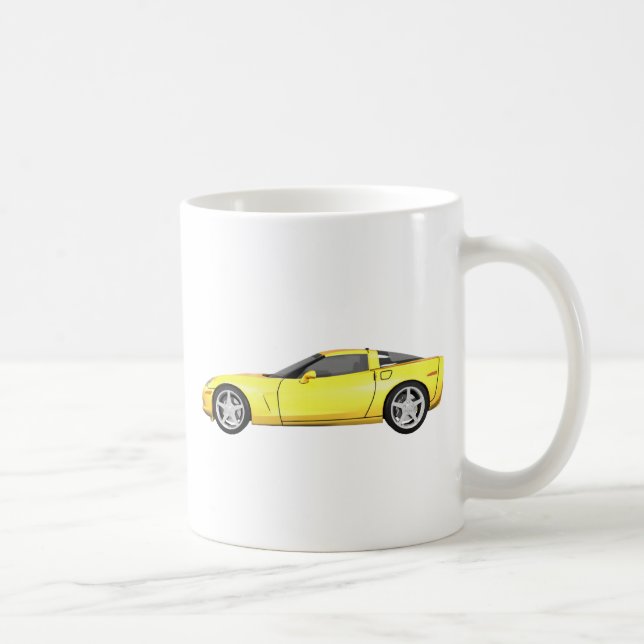 Taza De Café Corvette 2008: Coche de deportes: Final amarillo: (Derecha)