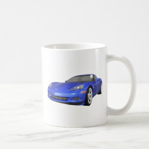 Taza De Café Corvette 2008: Coche de deportes: Final azul: