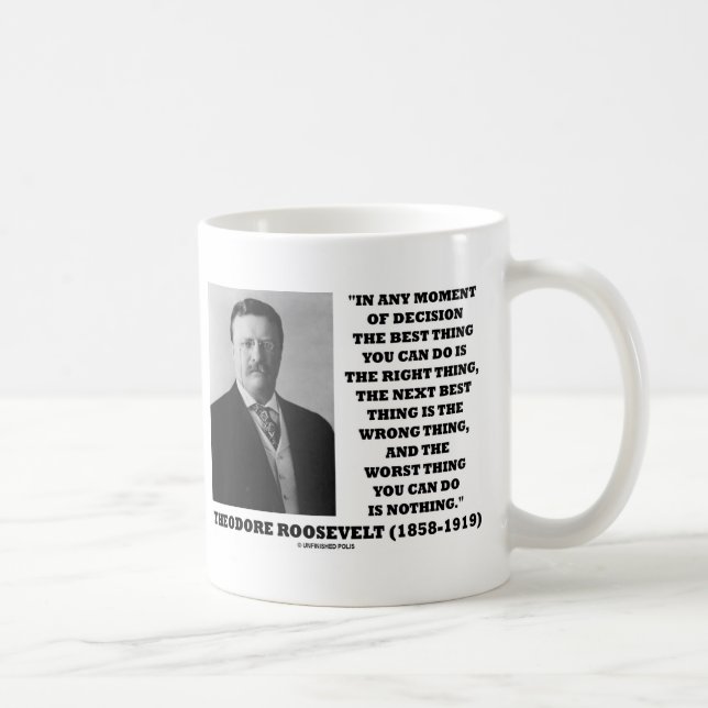 Taza De Café Cosa del mal de la derecha de la decisión de (Derecha)