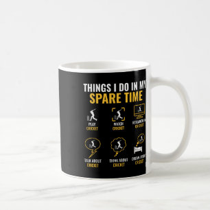 Taza De Café Cosa que hago en mi tiempo libre Deporte de cricke