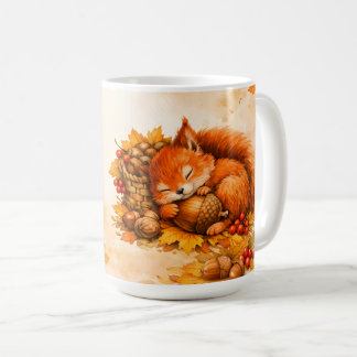 Taza De Café Cosas Pequeñas Acogedoras Ardilla Durmiente Person