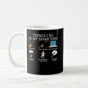 Taza De Café Cosas que Hago en Mi Tiempo Libre Guitarra