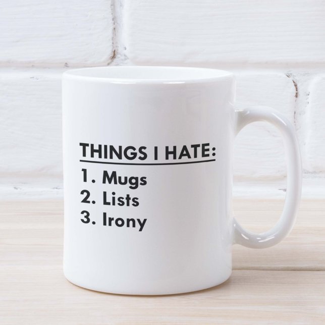 Taza De Café Cosas que odio (Things I Hate Coffee Mug)