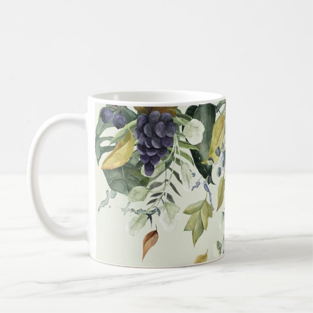 Taza De Café Cosecha de caída de fruta floral (Izquierda)