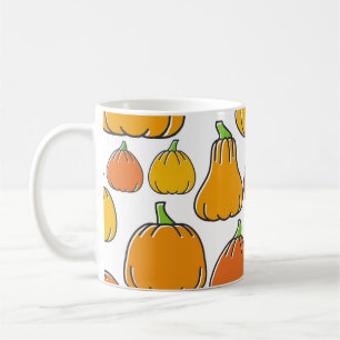 Taza De Café Cosecha de calabaza, patrón de verduras estacional