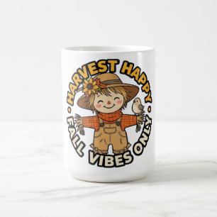 Taza De Café Cosecha Feliz Espantapájaros de Vibraciones de Oto