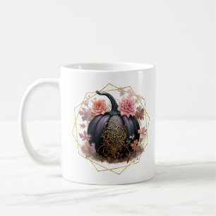 Taza De Café Cosecha Floral Monograma Mug