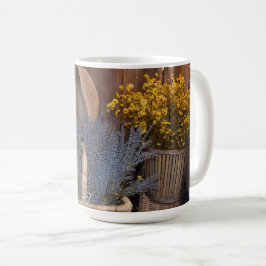 Taza De Café Cosecha Rústica de Lavanda