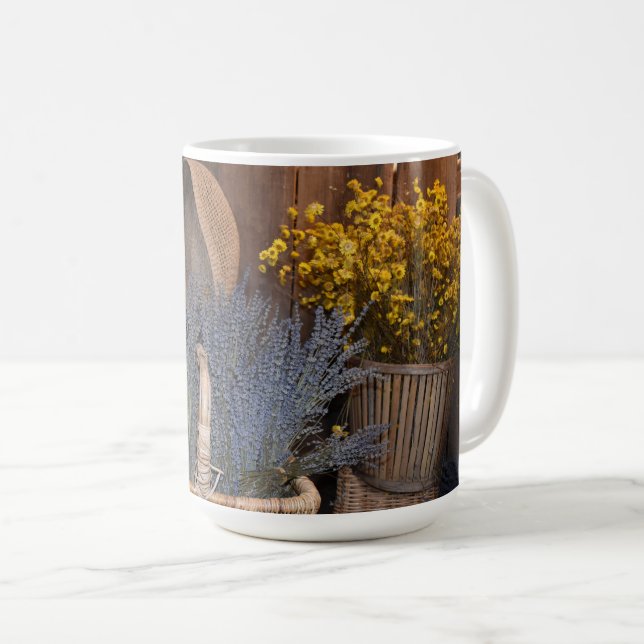 Taza De Café Cosecha Rústica de Lavanda (Anverso derecho)
