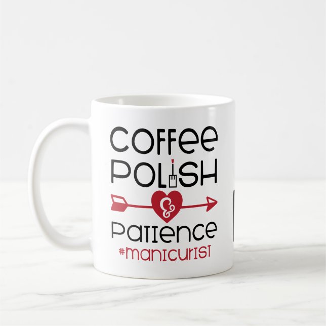Taza De Café Cosmetóloga Manicurista Nail Tech Salón de Manicur (Izquierda)
