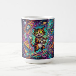 Taza de café Cosmic Cat – Gato espacial de la gala