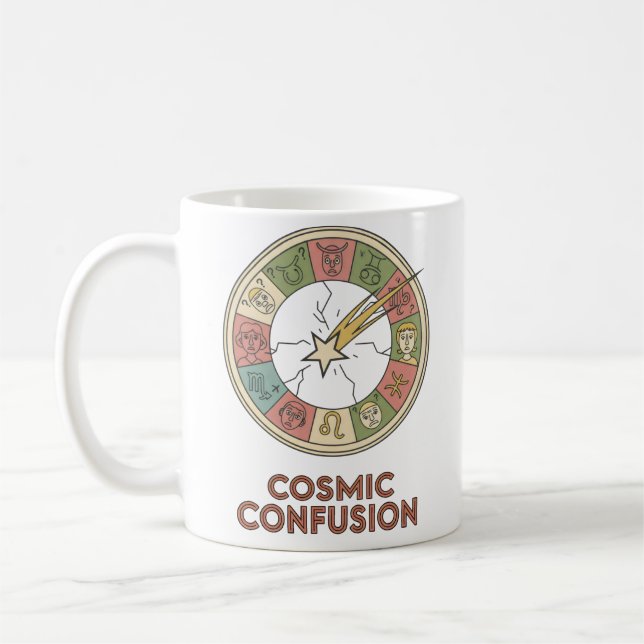 Taza De Café Cosmic Confusion Mug – Funny Astrology Gift  (Izquierda)
