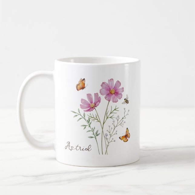 Taza De Café Cosmos Birth Month Flower (Izquierda)