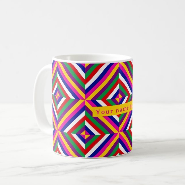 Taza De Café Cosmos-infinite Personalized Mug - Magenta/Yellow (Anverso izquierdo)