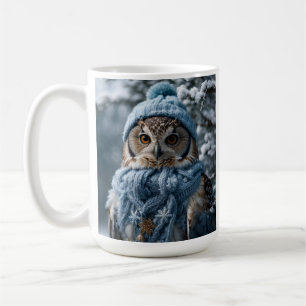 Taza De Café Cosmoso y caprichoso invierno Wonderland Owl
