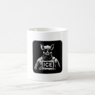 Taza De Café Cosplay de cerdo de ICE – Miedo en uniforme - Anti