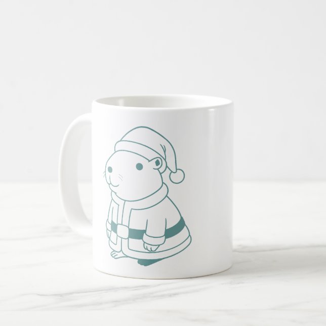 Taza De Café cosplay santa capybara (Anverso izquierdo)